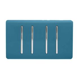 ART-SS2999OB  4 Gang (1x2 Way 3x3 Way Intermediate) Ocean Blue